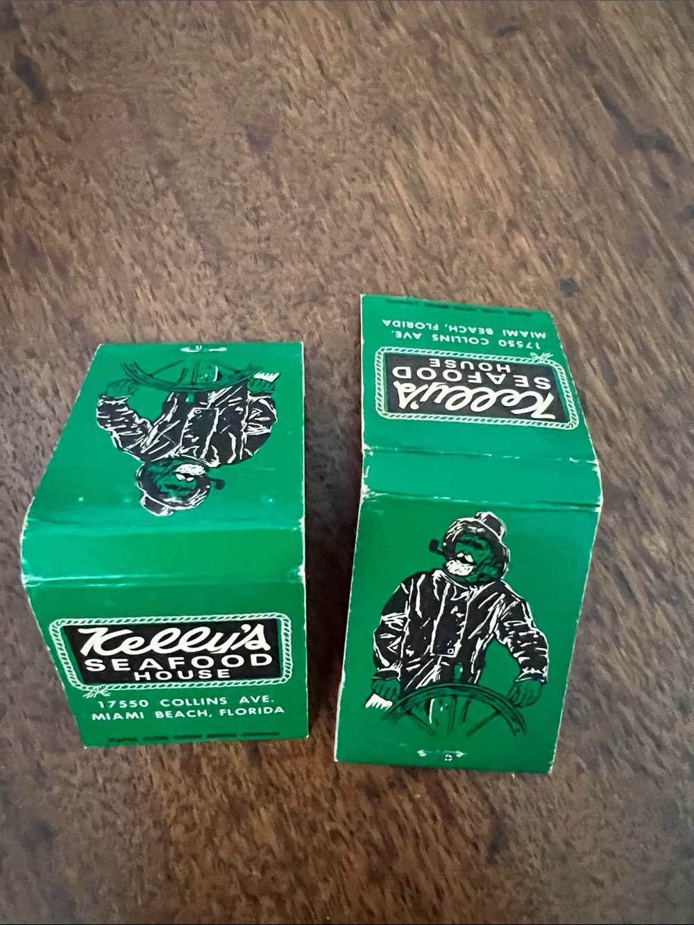 Vintage Matchbook Cover Kelly’s Sea Food House Miami Beach, Florida - Picture 2 of 3